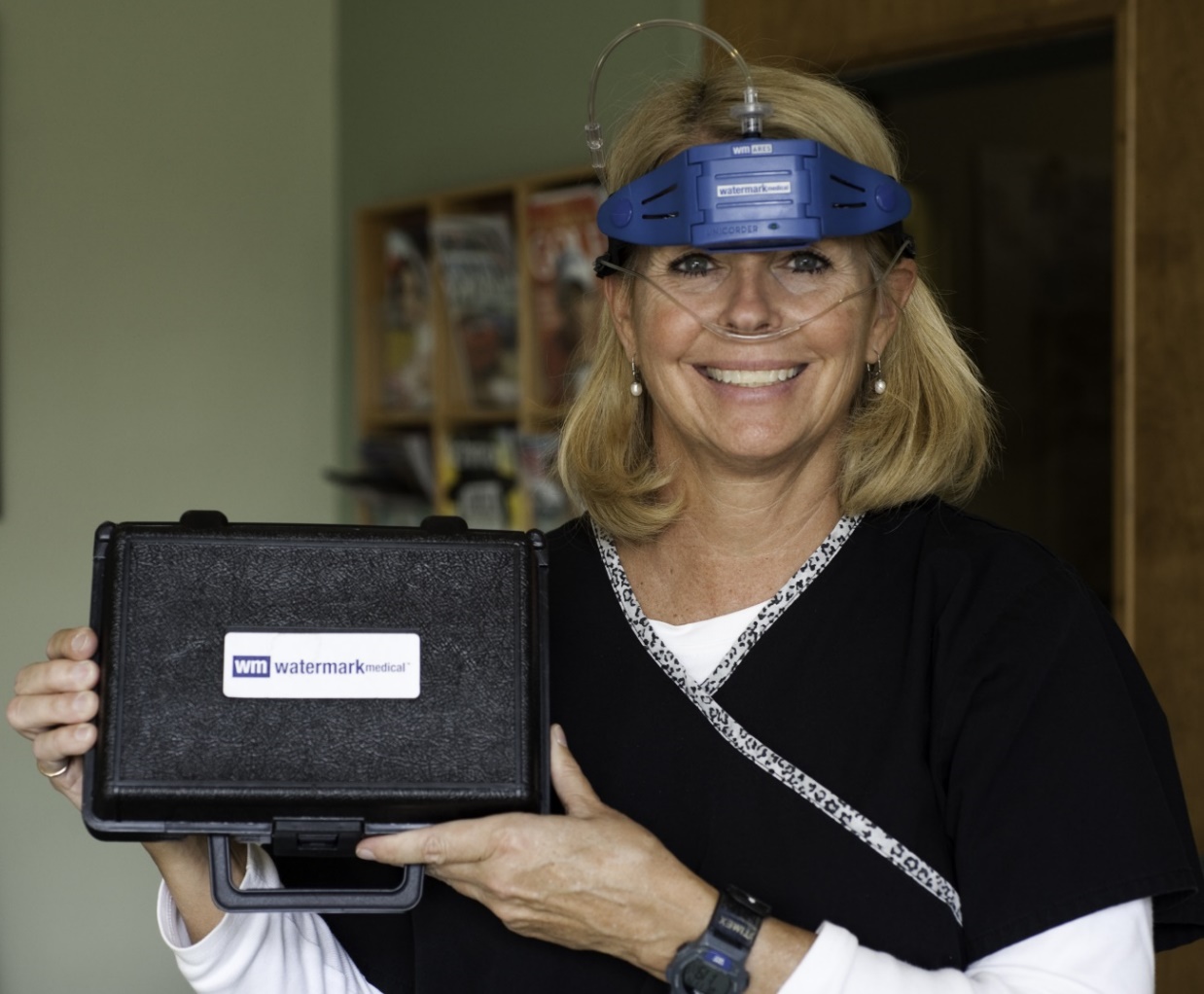 Dr. Erika Mason Wearing the At Home Sleep Test Apparatus | Sleep Apnea